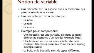Algorithme et Programmation Tronc Commun, séance 1: Variables et Affectation