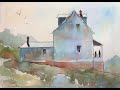 Extreme beginners  glazing technique painting of a house in the mountains  with chris petri