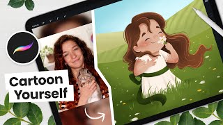 How To Cartoon Yourself, Flower Field Edition! • Digital Art Tutorial screenshot 5