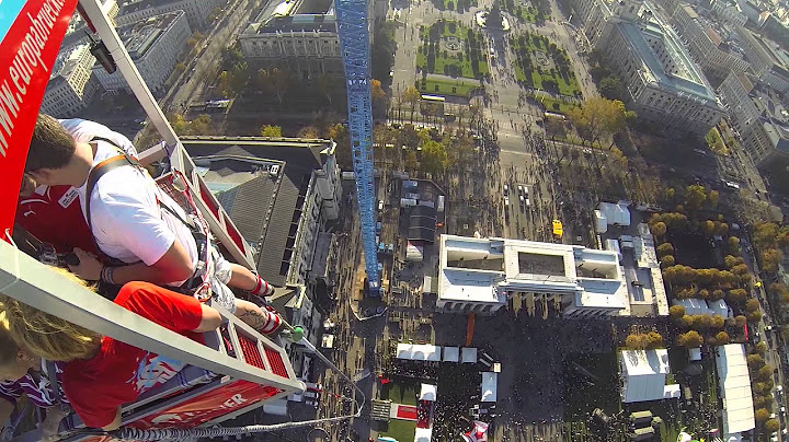 Manou's World Record Bungee Jump - Vienna (highest crane-jump; 192m)