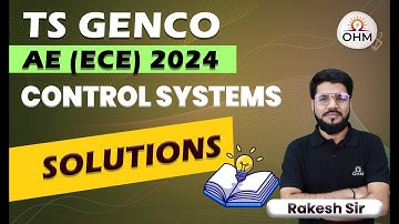 TSGENCO 2024 ECE Exam || Control Systems Questions with Detailed Solutions || OHM Institute #genco