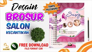 FREE !! DOWNLOAD Desain Brosur Salon Kecantikan - CorelDraw (File CDR)