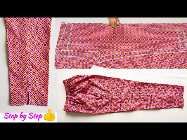 Step by Step Pant Trouser Cutting and stitching  Very Easy Pant Trouser  Cutting and stitching 