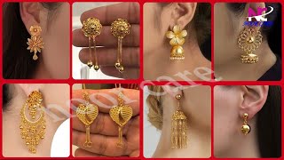 ৩ আনা সোনার কানের দুল ডিজাইন ২০২১ | Latest Gold Earrings Designs 2021 |  Noor Care Resimi