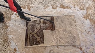 Cleaning Mud Soaked Rug!   Satisfying ASMR Carpet Cleaning.