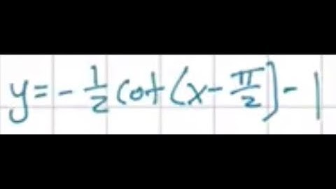 Graph y=(-1/2)cot(x-pi/2)-1