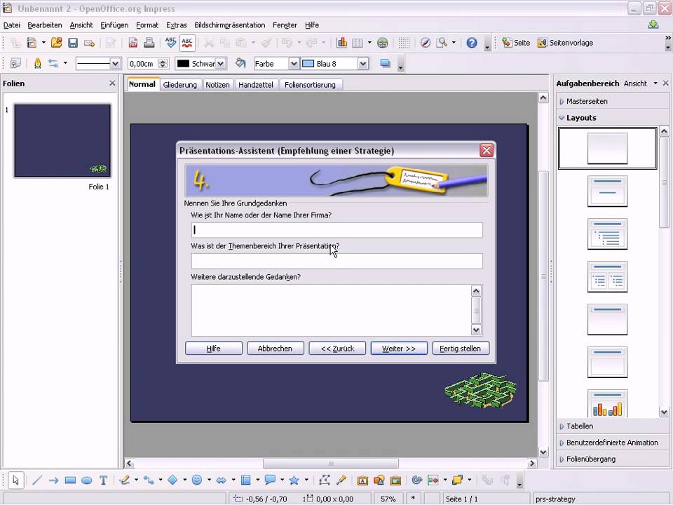 Openoffice Impress Prasentation Aus Vorlage Youtube
