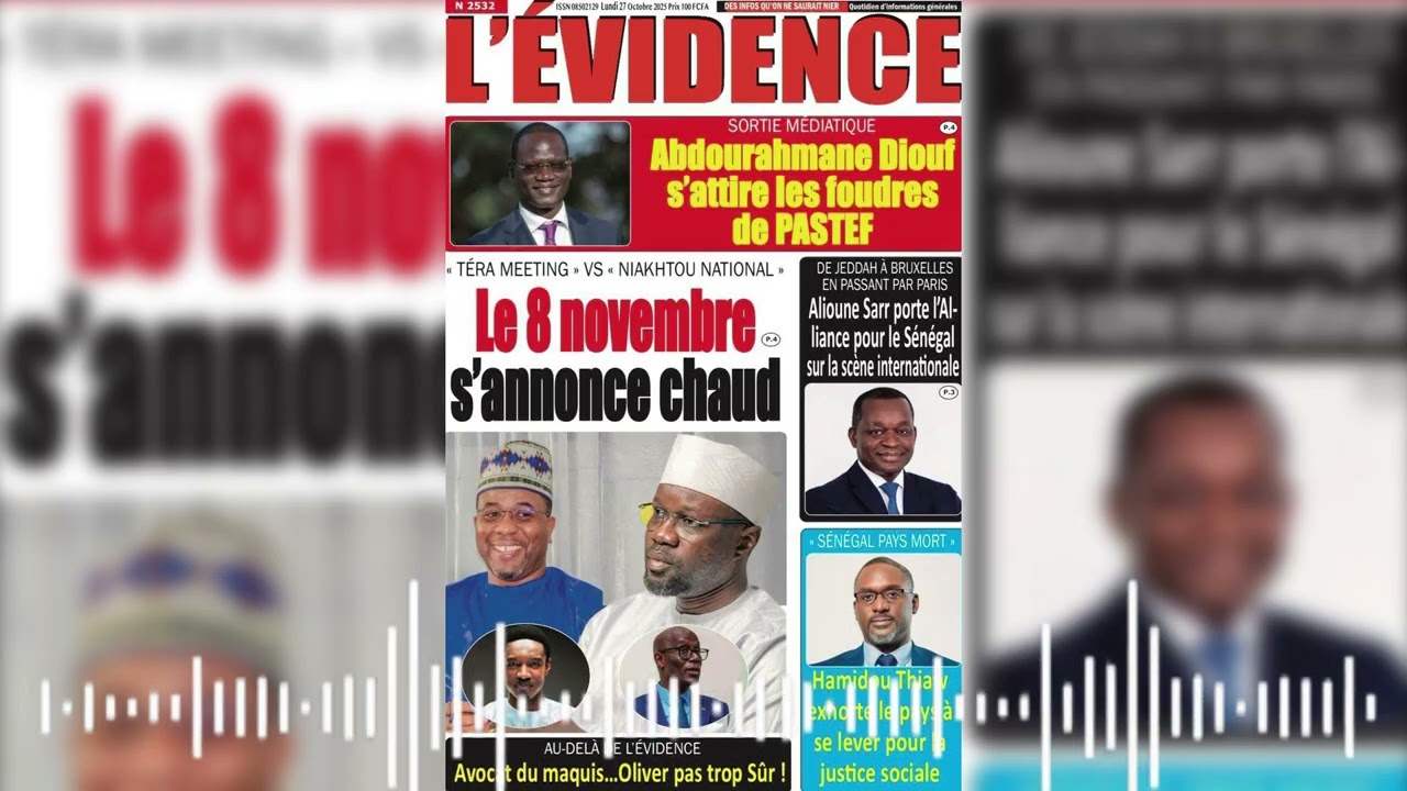 WF1tv : Revue de presse du 27 octobre 2025