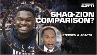 Stephen A. Smith makes a Shaq-Zion comparison?! 🤯 | First Take