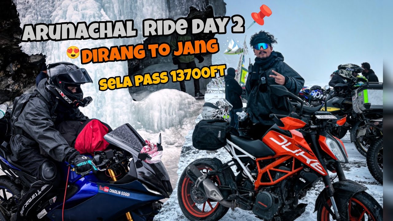 Arunachal ride day to DiRANG to jang 😍🏔️ sela pass বৰফ পালোঁ gys 🏔️😱@chaolingogoi 