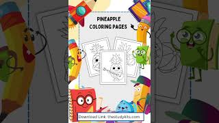 Pineapple Coloring Pages   Printable Pineapple Coloring Fun