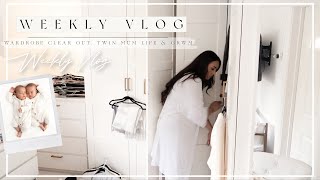 WEEKLY VLOG | WARDROBE CLEAR OUT, TWIN MUM LIFE &amp; GRWM!