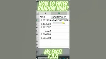 How to Enter Random Number in Excel #shorts #exceltips #exceltutorial #exceltricks
