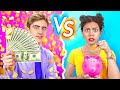 RICH VS BROKE STUDENT | Being Popular for 24 Hours! Types Of Students At School By 123 GO! CHALLENGE