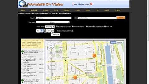 Wonders On Video - Tutorial - Route Calculation