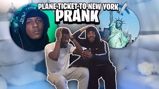 I GAVE GODSWILL A FAKE TICKET TO NEW YORK ✈️🇺🇸 *HE CRIED*