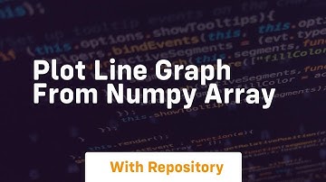 plot line graph from numpy array