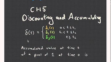 CT1 Chapter 5 Discounting and Accumulating. (Actuarial Science)