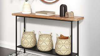 Mezza Console Table Natural &amp; Black - 109468