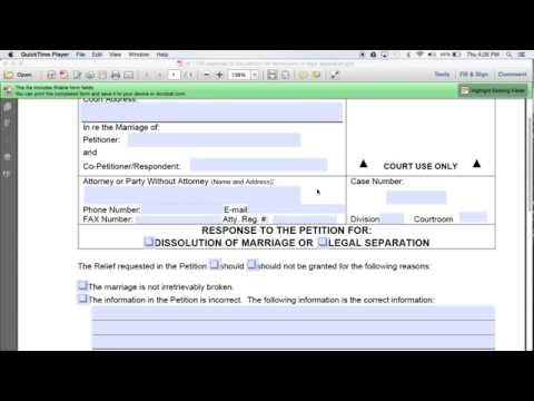 Come presentare una risposta al divorzio / separazione legale in Colorado