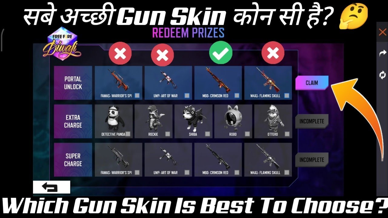 Free Fire Charge The Portal Event | Kon Se Gun Skin Le | Best Gun Skin In Charge The Portal Event
