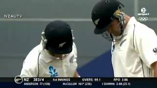 Brendon mccullum faced 307 balls and spent more than seven-and-a-half
hours at the crease, hitting 34 boundaries, including five sixes. on
first day, he ...