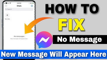 Fix messenger not showing messages iphone || New message will appear here || Message not appearing