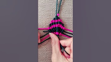 Easy leaf knot keychain.#shorts #macrame #shortvideo #short #viralshorts #viral