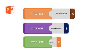 Animated PowerPoint Three Step Slide Design Tutorial | Corporate Presentation Slide