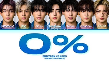 [AI COVER] How Would ENHYPEN Sing "0% By SANTOS BRAVOS | Color Coded Lyrics 