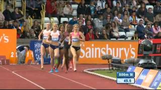 Women 800m Lynsey Sharp Diamond League Birmingham 2014