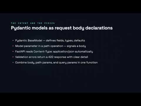 Request Body Basics - FastAPI for Developers