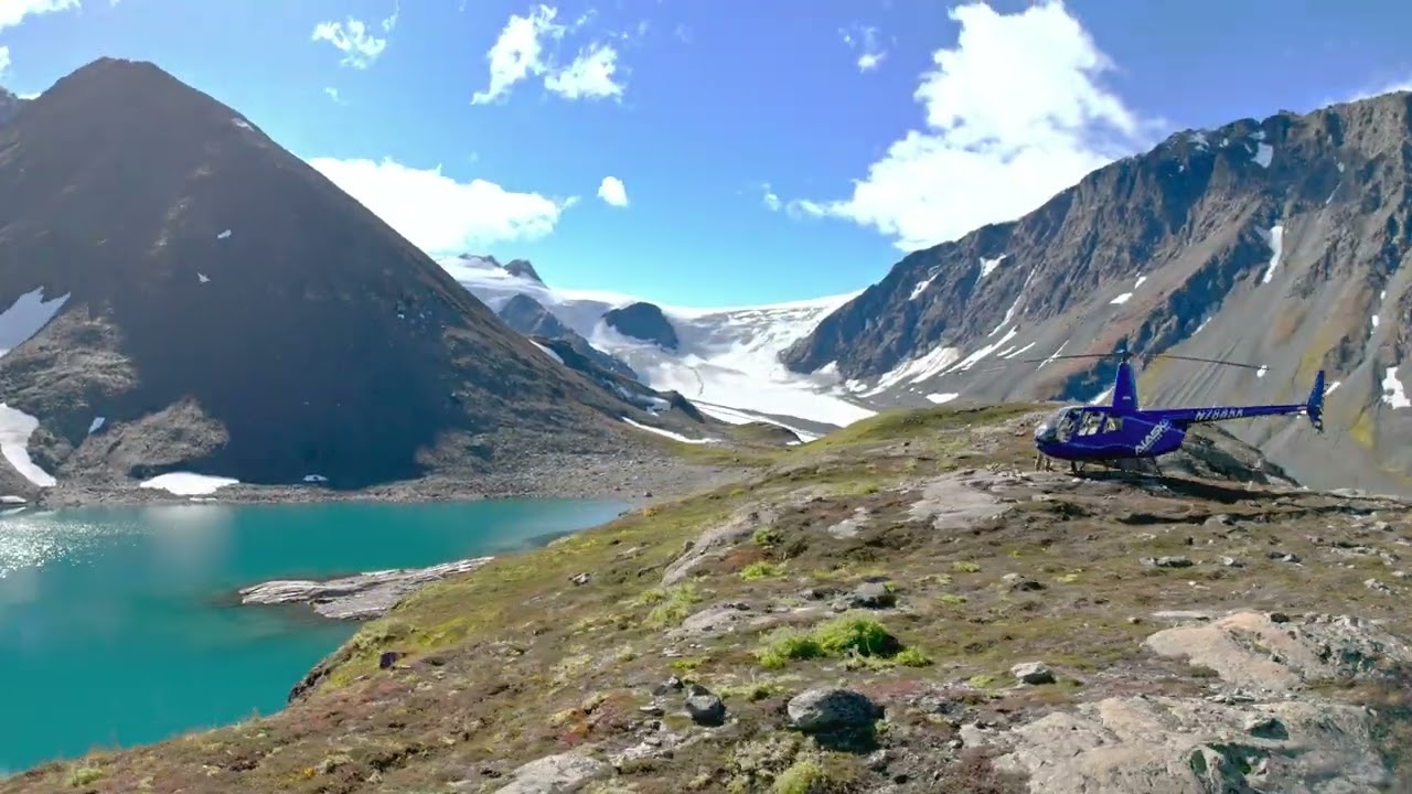 Professional aerial cinematography over a destination landscape