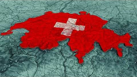 Map of Switzerland Animated in Blender