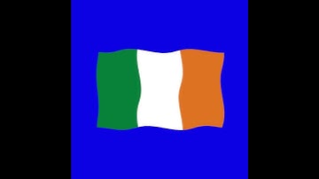 ireland 2d flag green screen flag animation