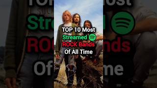 TOP 10 Most Streamed ROCK Bands Of All Time #shorts