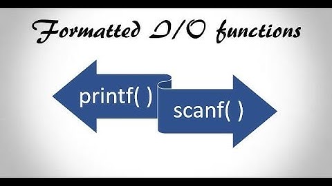 C Input/Output functions - printf, scanf, putchar, getchar, gets and puts