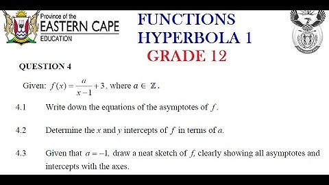 MATHEMATICS GRADE 12 FUNCTIONS HYPERBOLA EASTERN CAPE SEPTEMBER 2020 PAPER 1 QUESTION 4