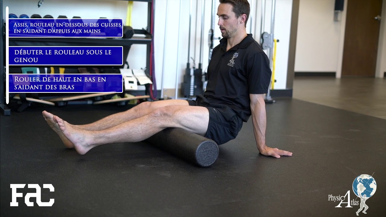 Exercice de réadaptation Membre inférieur (Étirement / rouleau