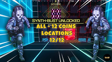SYNTH BUST CAMO UNLOCK - ALL 12 COINS LOCATIONS IN GET HIGHER MW3 !!!