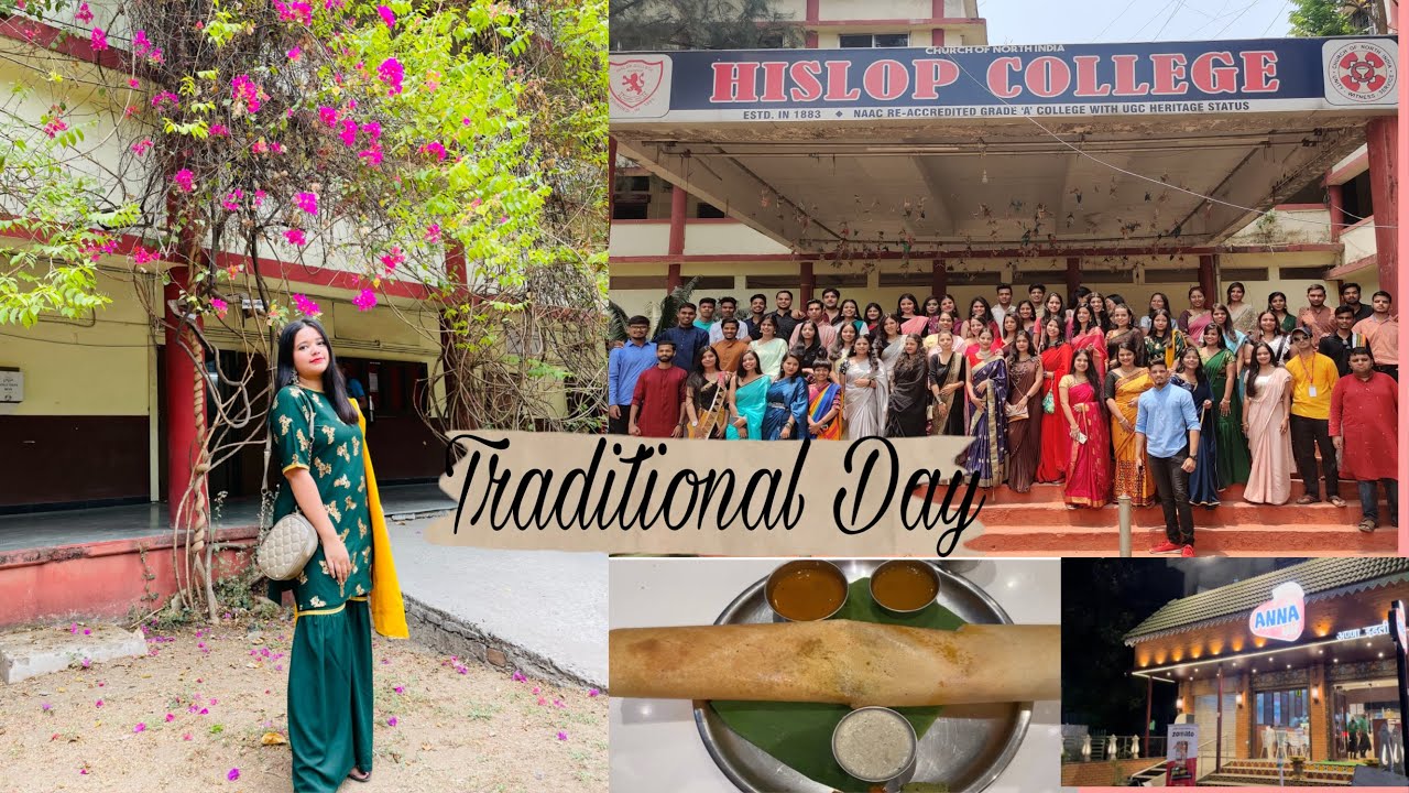 Hislop College Traditional Day Exploring “anna Idli”restaurant College Collegelife Vlogs