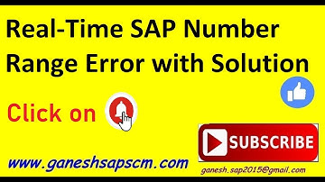 Real-Time SAP Number Range Error with Solution || SAP Real-Time Support Tickets || SAP Best Videos