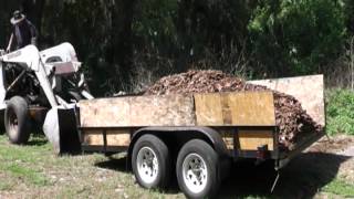 Unconventional Way to Unload 4 Cubic Yards of Pine Bark from a Trailer