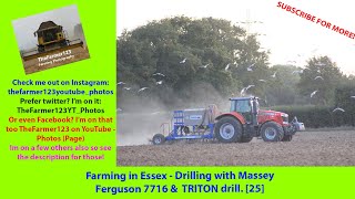 Farming In Es - Drilling With Mey Ferguson 7716 & Triton Drill. 25