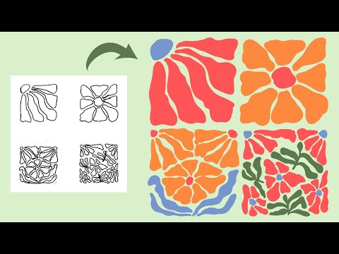 How to Create Boho Flat Style Abstract Flowers in Adobe Illustrator Easy Vector Art for Beginners
