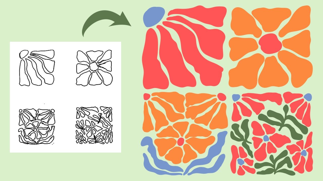 How to Create Boho Flat Style Abstract Flowers in Adobe Illustrator Easy Vector Art for Beginners