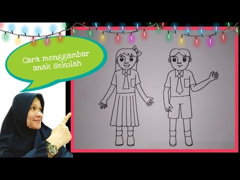 Video: Cara Menggambar Anak Sekolah