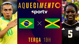 BRASIL X JAMAICA | AQUECIMENTO AO VIVO E COM IMAGENS | AMISTOSO DA SELEÇÃO | #live | sportv