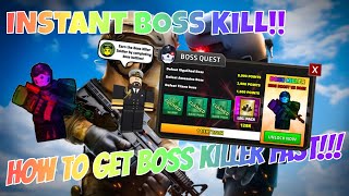 HOW TO GET BOSS KILLER FAST!!! | Roblox Military Tycoon