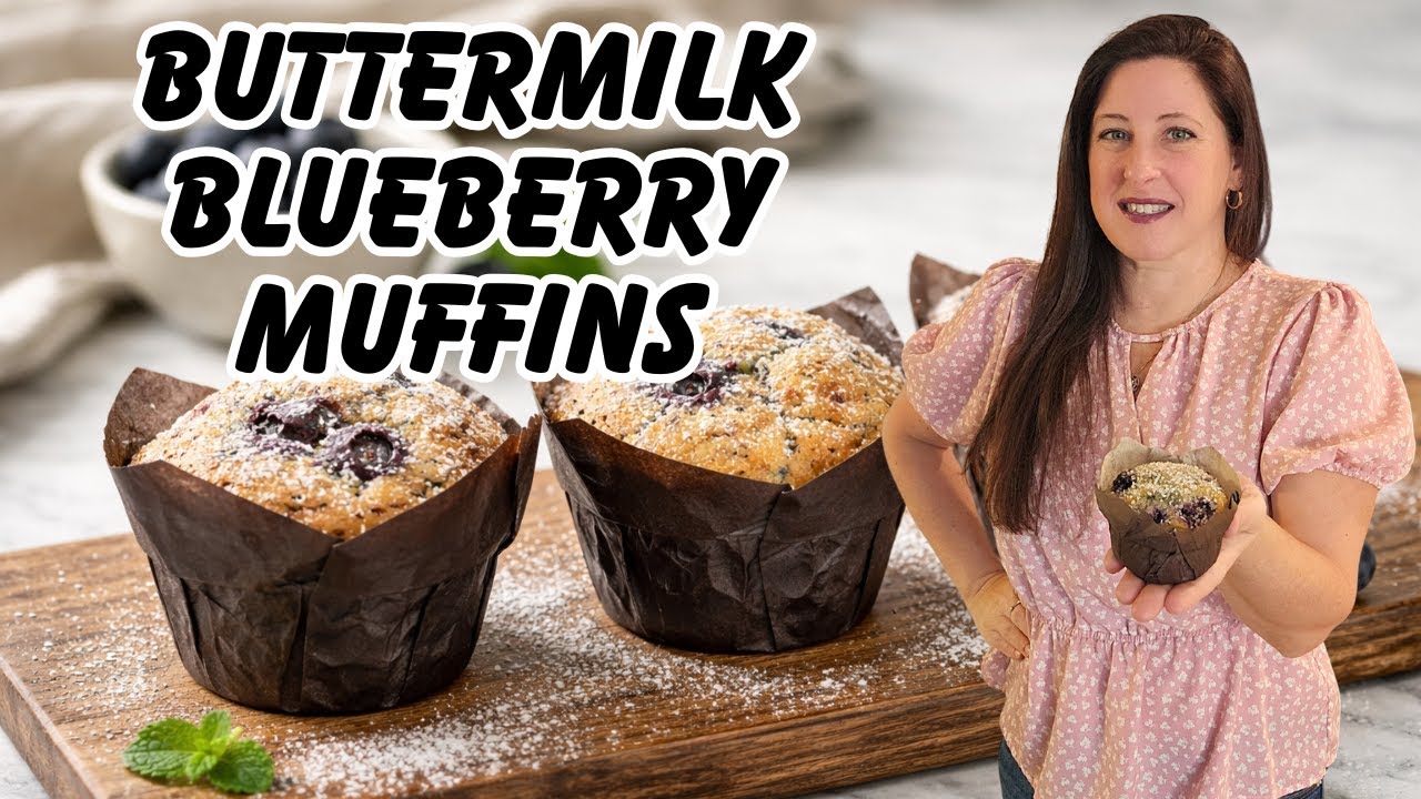 Jumbo Buttermilk Blueberry Muffins 🍇 Bakery-Style & Incredibly Moist!